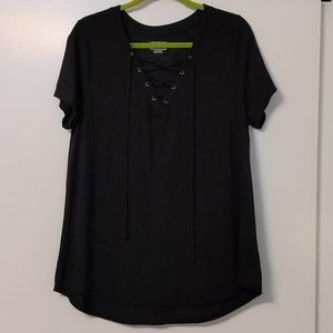 Lane Bryant Lace Up Tee